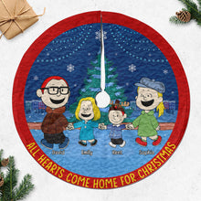 Load image into Gallery viewer, Personalized Family Christmas Quilted Tree Skirt - All Hearts Come Home
