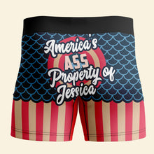 Load image into Gallery viewer, Personalized Men's Boxers - America's Ass Property Boxer Briefs PopCulturePrints
