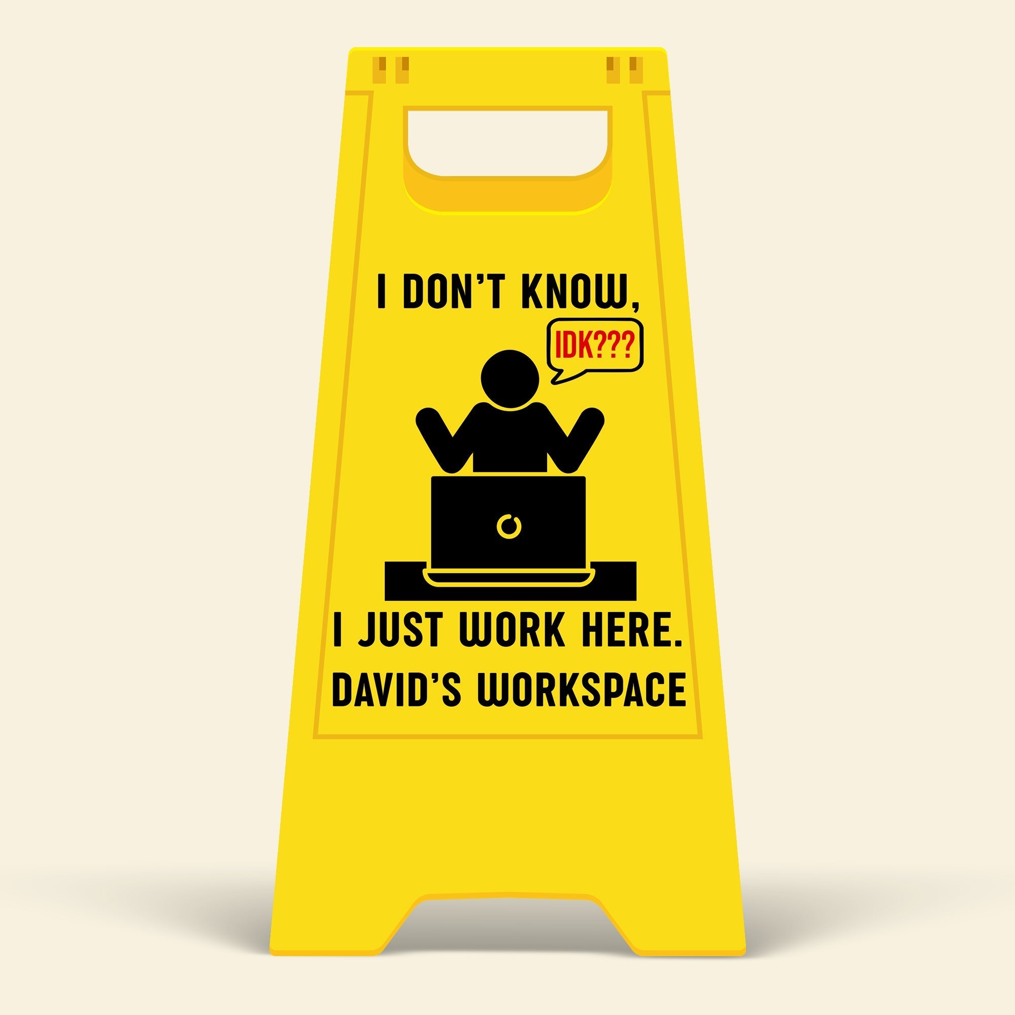 Caution: Overstimulated – Personalized Funny Office Warning Acrylic Plaque – Unique Gifts for Coworkers and Friends Shaped Plaques PopCulturePrints