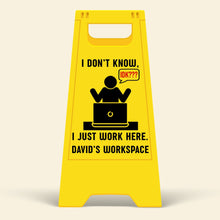 Load image into Gallery viewer, Caution: Overstimulated – Personalized Funny Office Warning Acrylic Plaque – Unique Gifts for Coworkers and Friends Shaped Plaques PopCulturePrints
