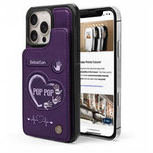 Load image into Gallery viewer, Hand Prints, Love Forever - Personalized Leather Flip Wallet Phone Case Leather Flip Wallet Phone Case PopCulturePrints
