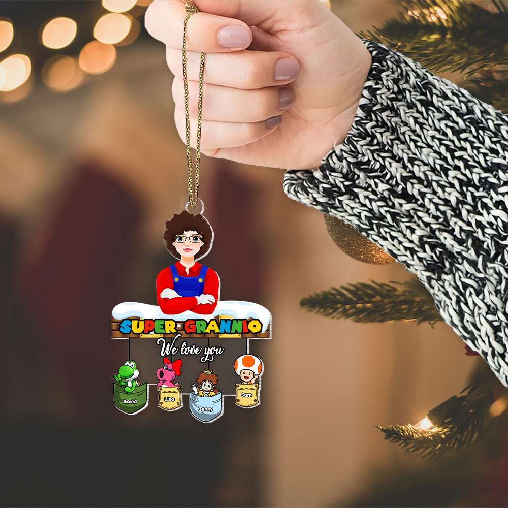 Custom Super Grannio Christmas Acrylic Ornament Ornament PopCulturePrints