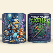 Load image into Gallery viewer, Turtley Awesome Father - Personalized Coffee Mug for Dads and Grandpas Coffee Mug PopCulturePrints
