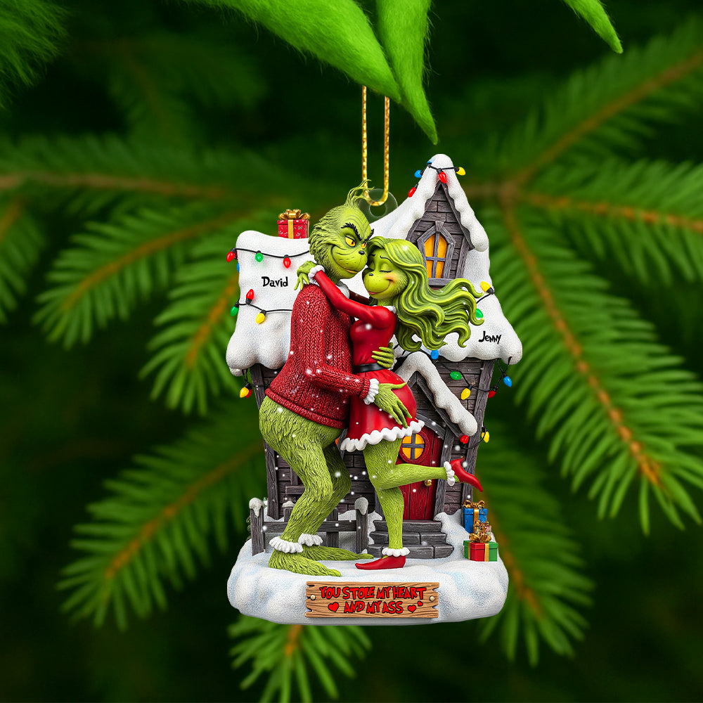You Stole My Heart - Custom Christmas Ornament for Couples Ornament PopCulturePrints
