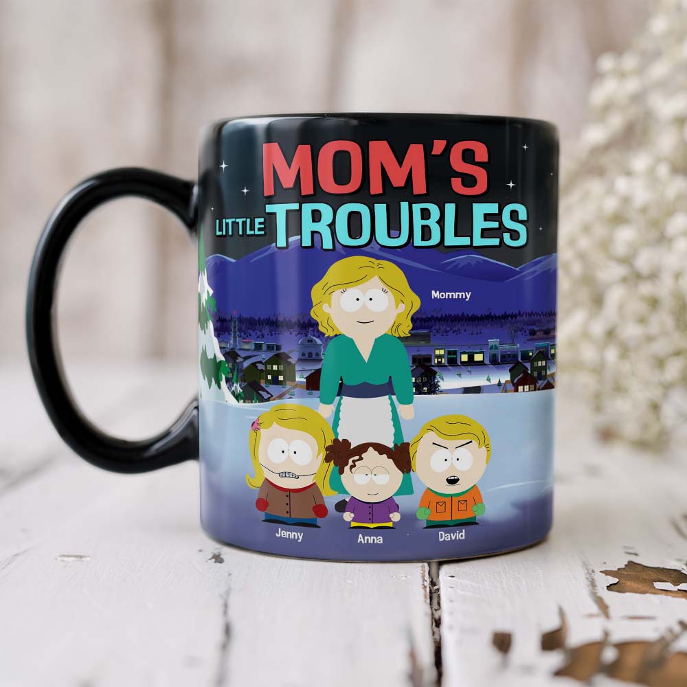 Mom's Little Troubles – Personalized Coffee Mug for Mom, Gift for Grandma, and Special Occasions Coffee Mug PopCulturePrints