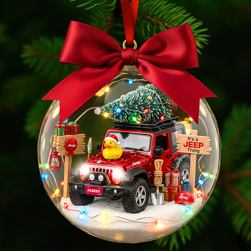 "It's a Jeep Thing" - Personalized Christmas Ornament for Car Lovers Ornament PopCulturePrints