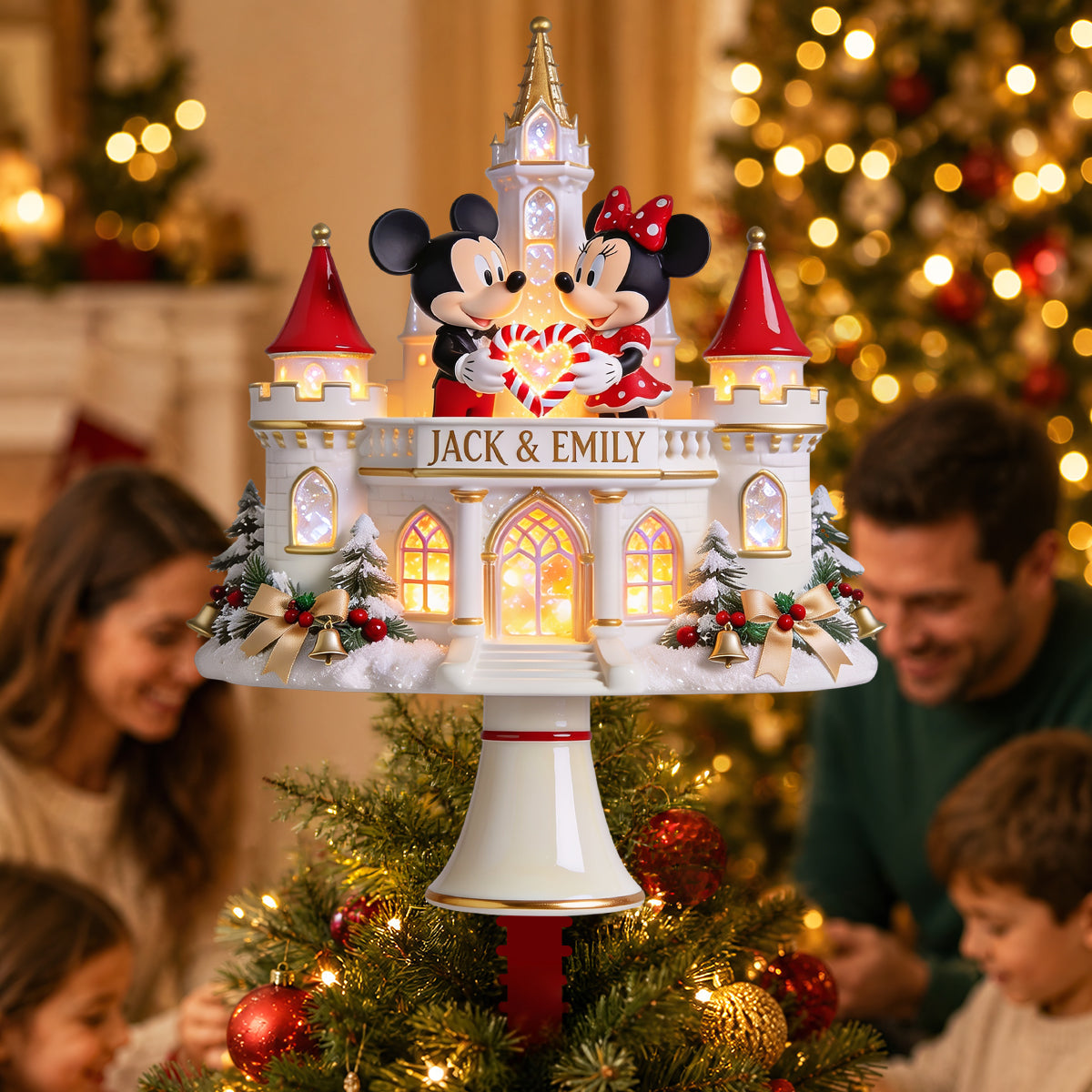Sweetheart Couple Christmas Tree Topper - Custom Personalized Gift for Couples