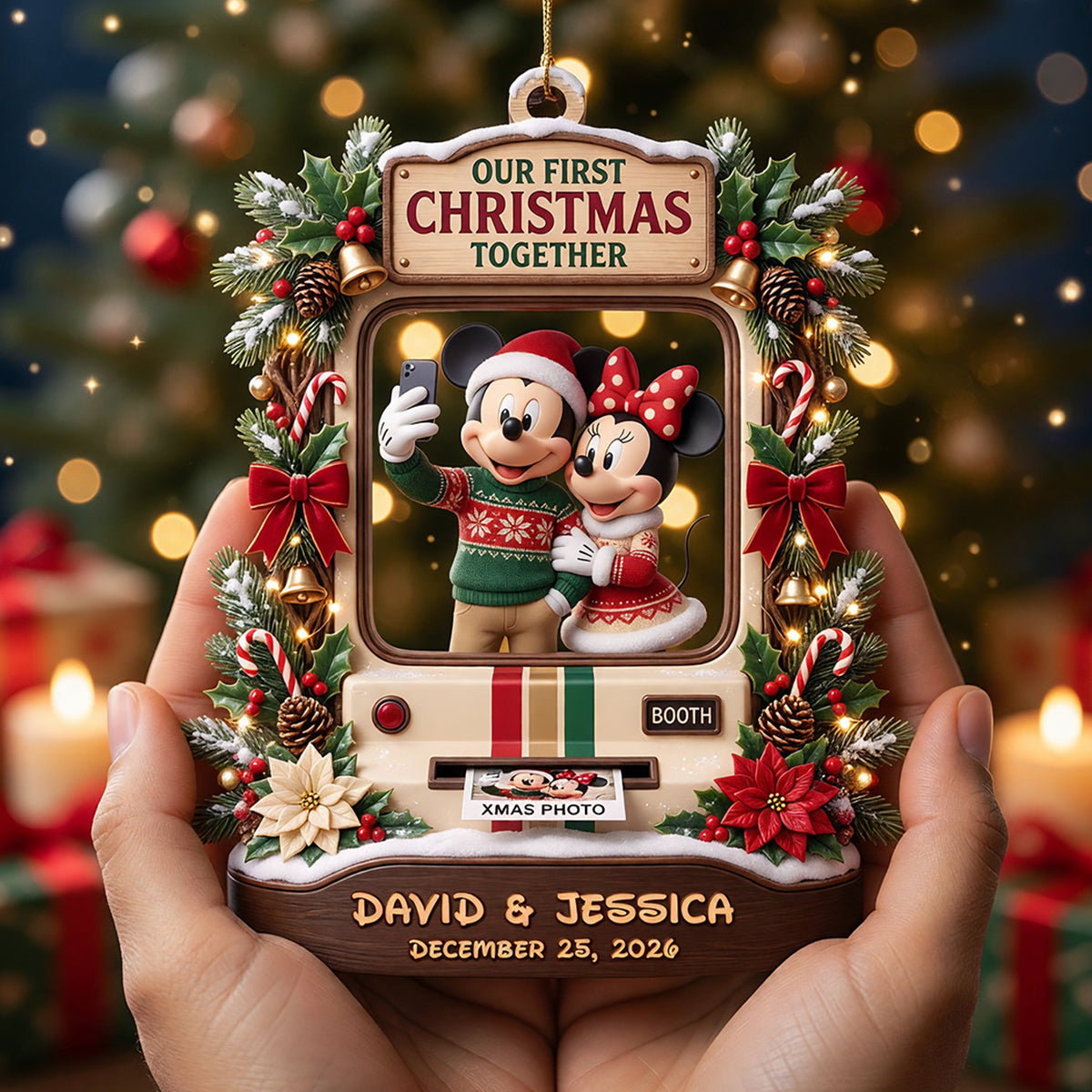 Our First Christmas Together Ornament - Personalized Gift for Couples