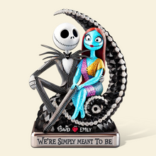 Load image into Gallery viewer, Haunting Sweethearts Acrylic Plaque - Personalized Gift for Couples Shaped Plaques PopCulturePrints
