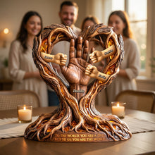 Load image into Gallery viewer, To The World, You Are A Dad - Personalized Rooted In Love Plaque - Unique Gift for Dads and Grandpas Shaped Plaques PopCulturePrints
