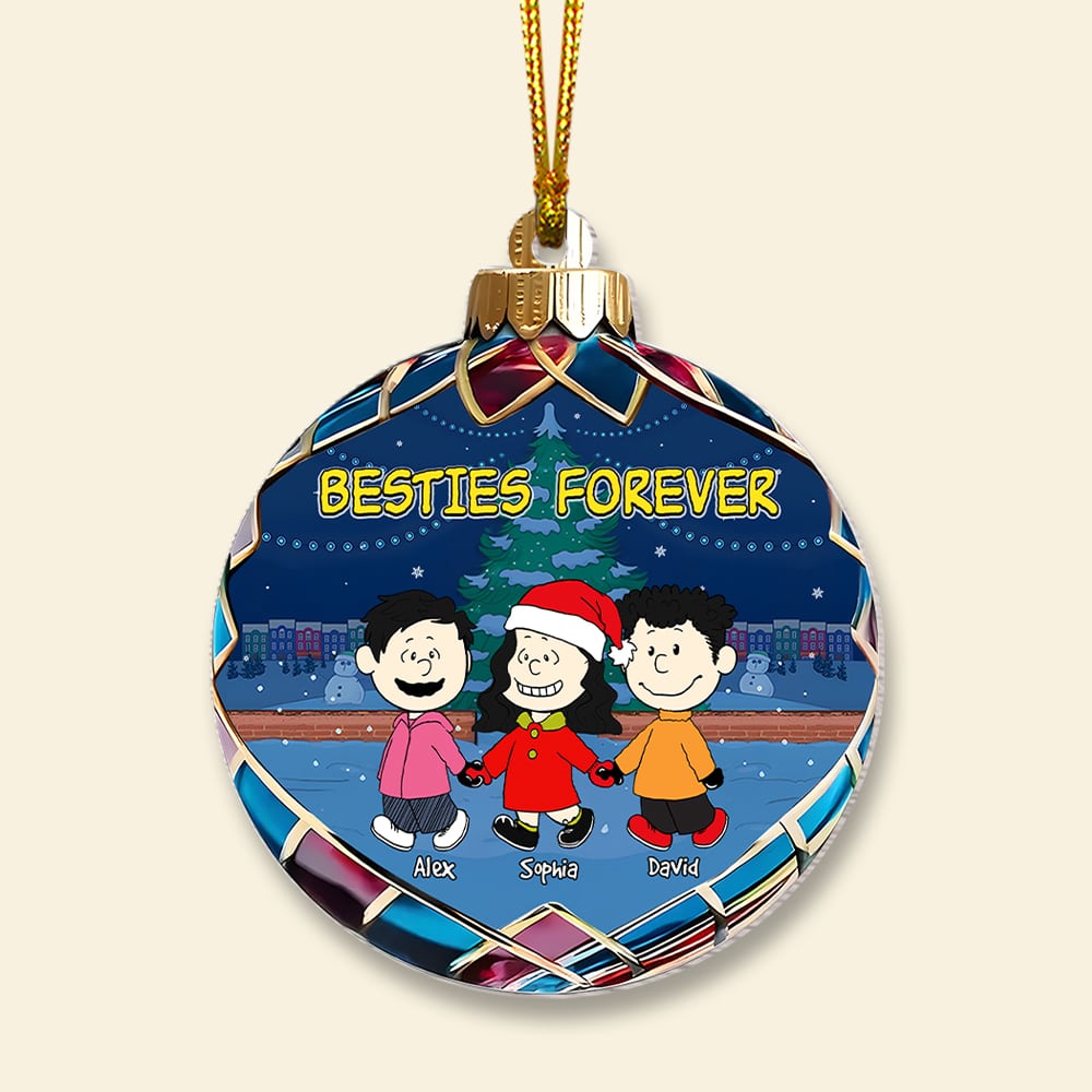 Customizable Best Friends Christmas Ornament