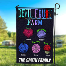 Load image into Gallery viewer, Personalized Family Garden Flag - Devil Fruit Farm Design Garden Flag PopCulturePrints
