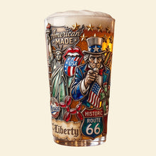 Load image into Gallery viewer, "Celebrate Your Patriotism!" - Personalized Patriotism Beer Glass - Custom Gifts for Veterans, Friends, and Family
