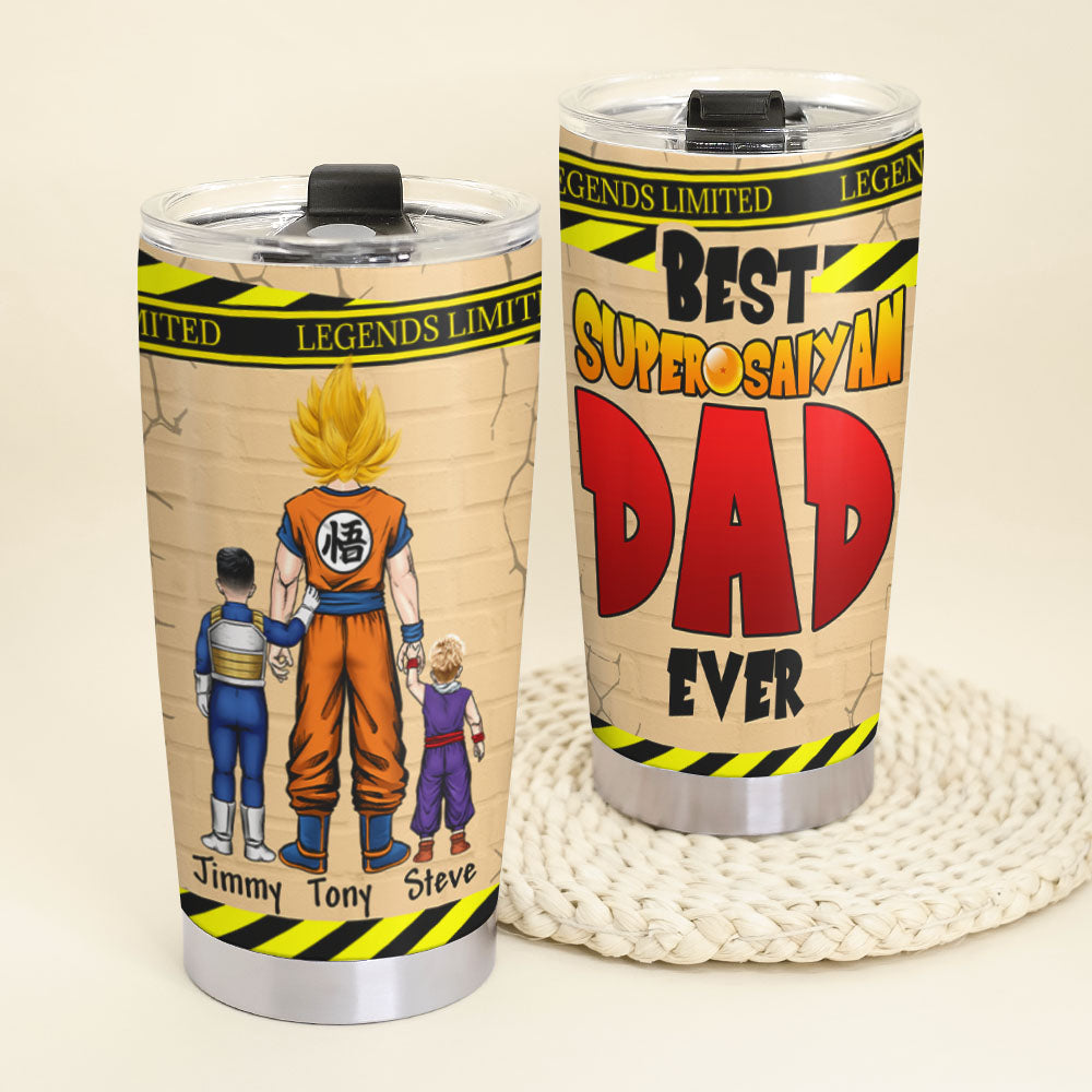 Best Super Saiyan Dad Personalized Tumbler Cup - Perfect Gift For Dad