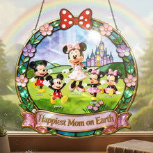 Load image into Gallery viewer, Happiest Mom on Earth - Personalized Suncatcher Ornament for Mom, Grandma and More Ornament PopCulturePrints
