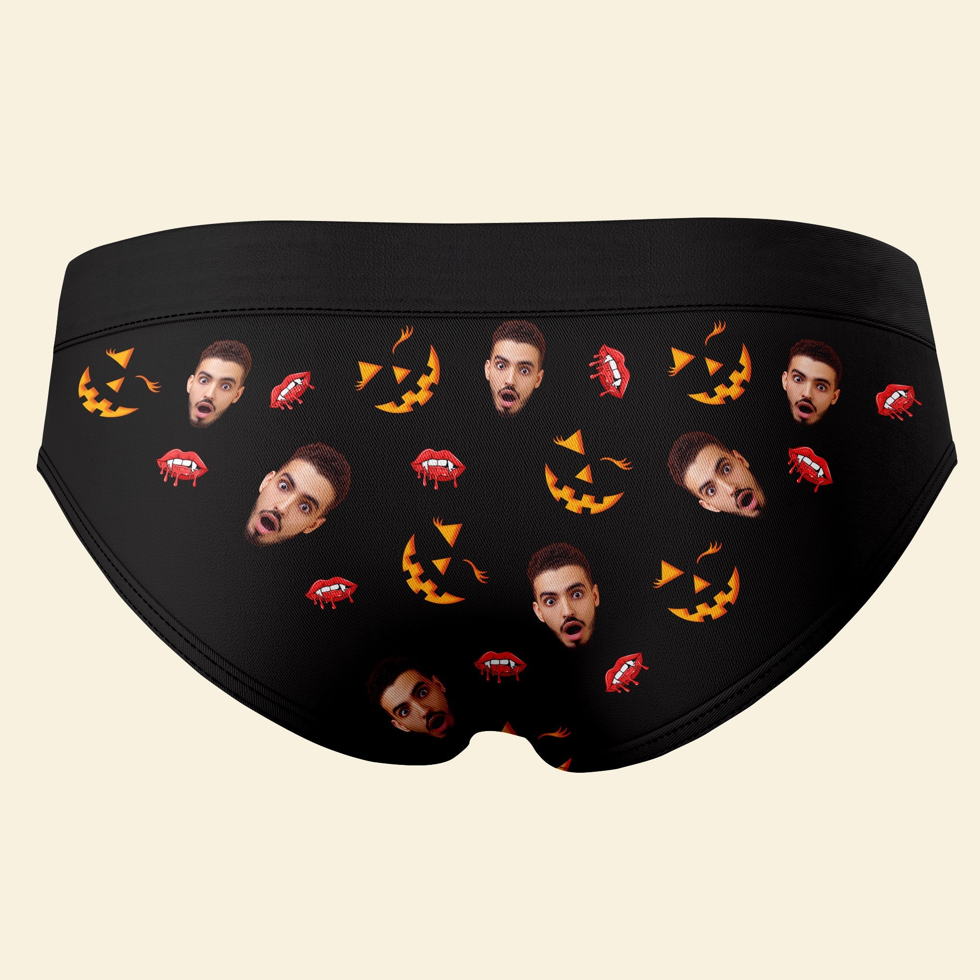 Personalized Halloween Boxer Briefs - Custom Photo Gift for Couples Boxer Briefs PopCulturePrints