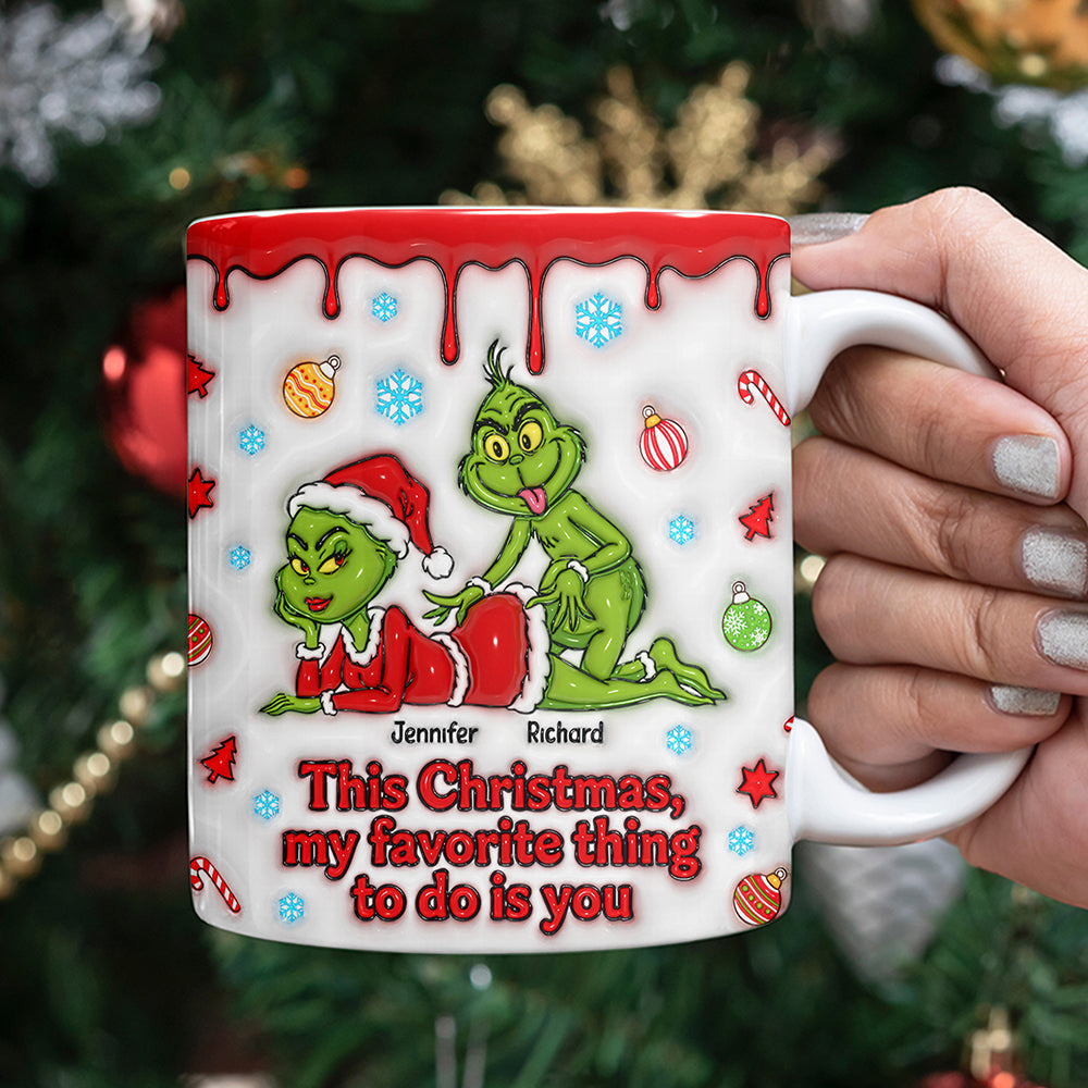 Naughty Green Couple Coffee Mug - A Joyful Personalized Gift for Couples Coffee Mug PopCulturePrints
