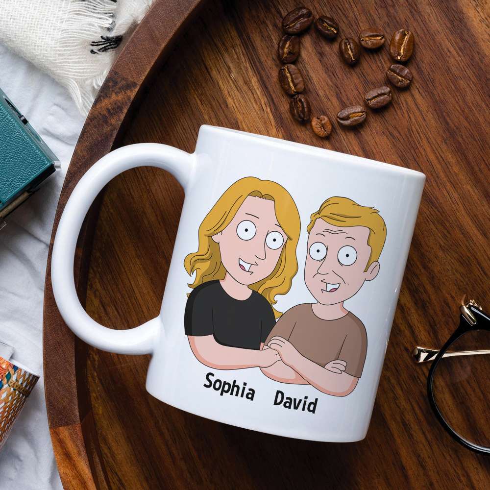 Personalized Cartoon Characters Dad Appreciation Mug Coffee Mug PopCulturePrints