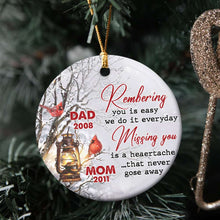 Load image into Gallery viewer, Personalized Memorial Christmas Ornament - Cardinal Theme Ornament PopCulturePrints
