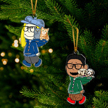 Load image into Gallery viewer, Celebrate Your Furry Friends with a Personalized Dog &amp; Cat Christmas Ornament Ornament PopCulturePrints
