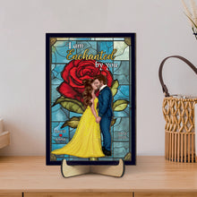 Load image into Gallery viewer, Personalized Enchanted Love Sign for Couples Wood Sign PopCulturePrints
