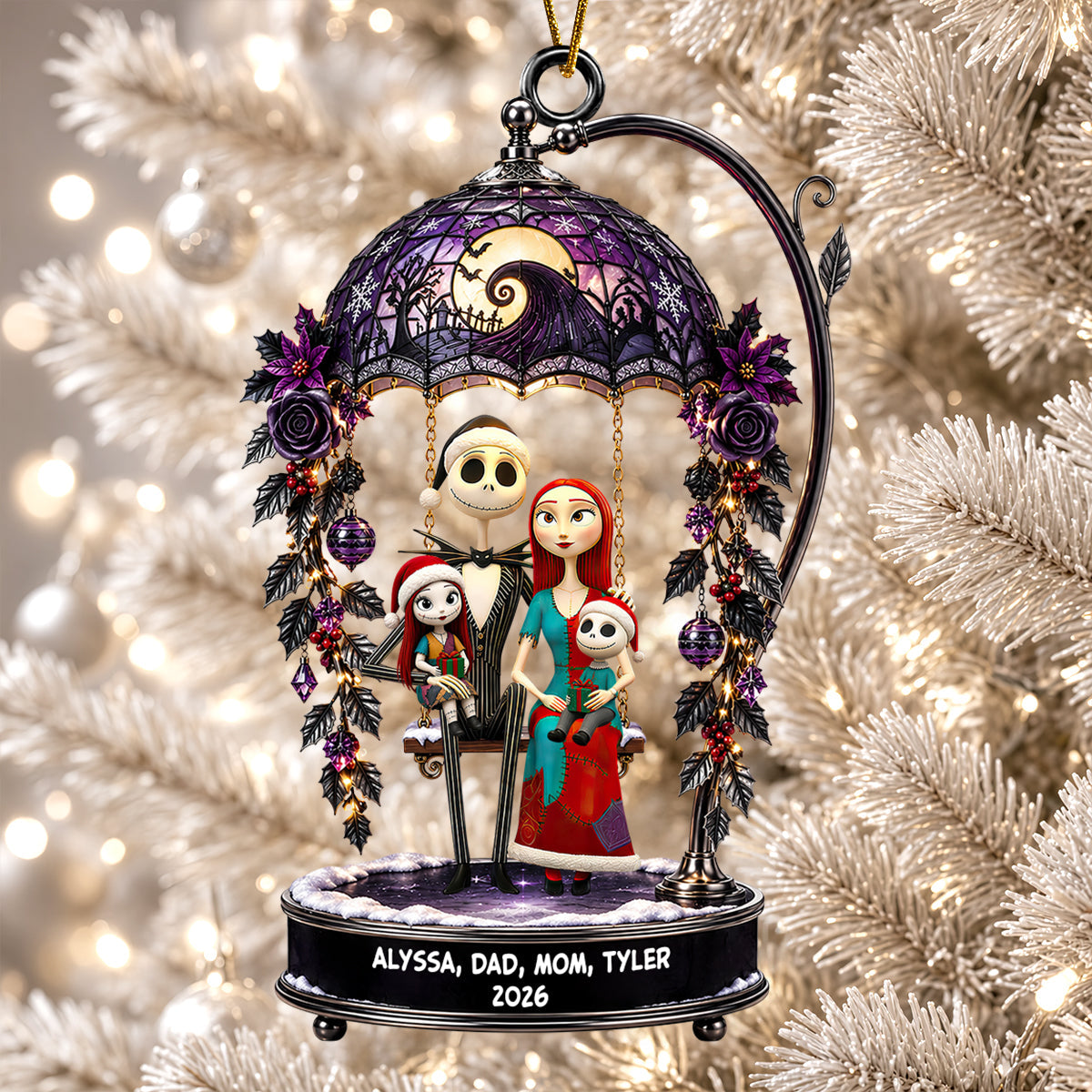 “Celebrate Your Spooky Family Bond!” - Cute Spooky Family Acrylic Ornament - Personalized Gift for Families Ornament PopCulturePrints