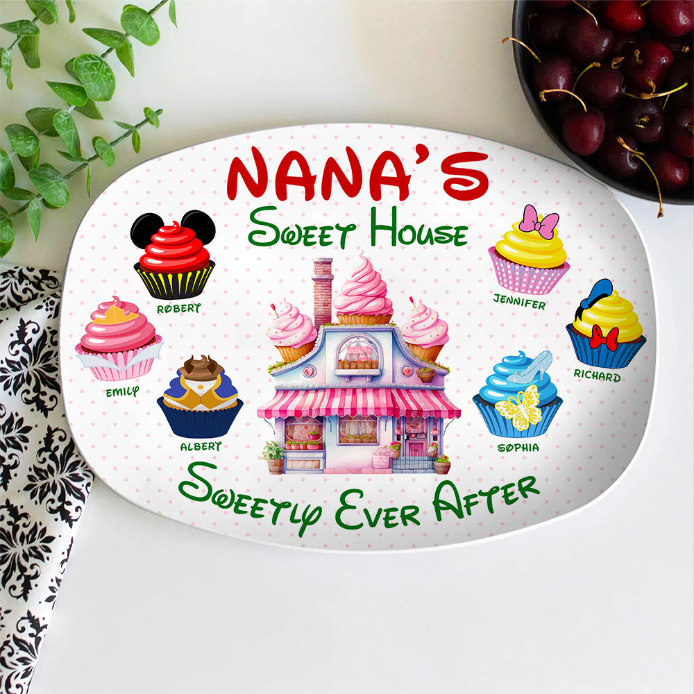Nana's Personalized Sweet House Resin Plate Resin Plate PopCulturePrints