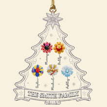 Load image into Gallery viewer, “Cherish Family Moments with Every Ornament” – Personalized Magical Flower Family Christmas Ornament - Custom Gift for Family Members
