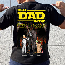 Load image into Gallery viewer, “Best Dad In The Galaxy” - Personalized Dad Shirt - Custom Gift for Fathers, Dads, and Grandfathers Shirts PopCulturePrints
