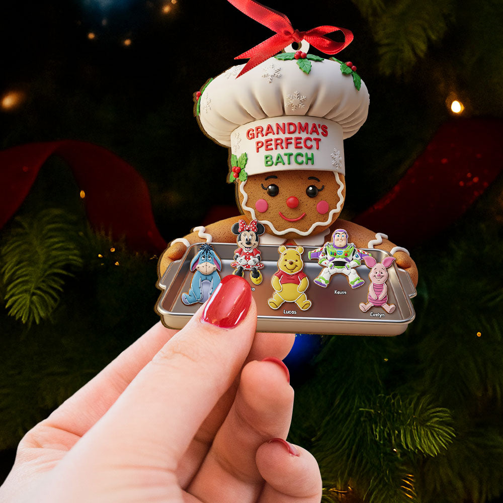 Grandma's Perfect Batch - Personalized Cookie Ornament for Grandma Ornament PopCulturePrints