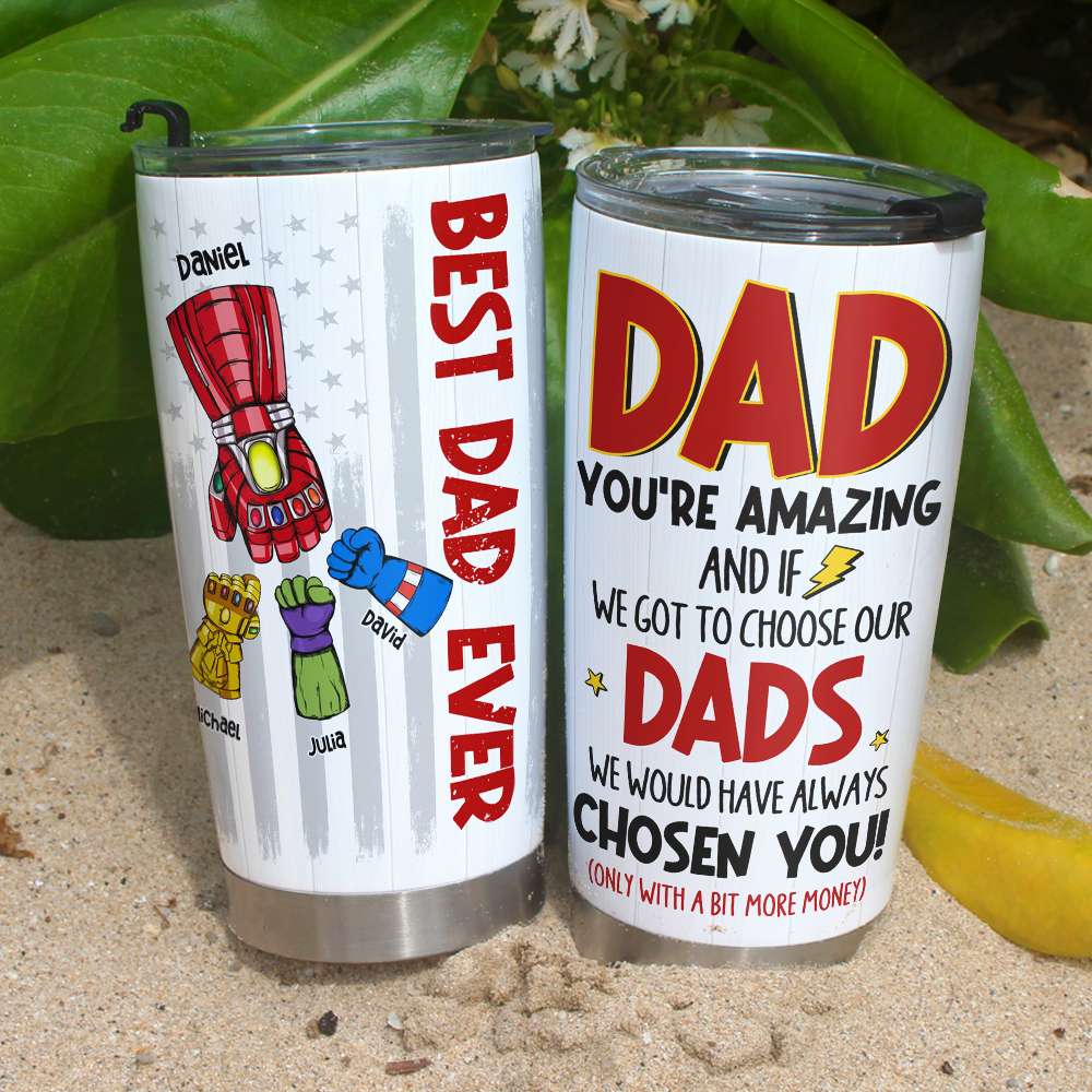 Best Dad Ever Personalized Family Tumbler