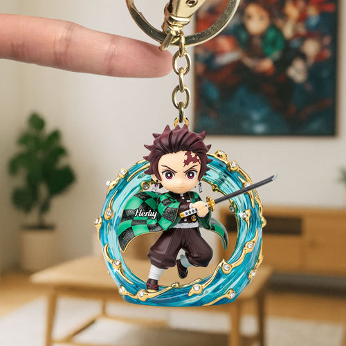 “Embrace Your Inner Darkness!” - Darkness Hunter Keychain, Personalized Gift for Anime Lovers Keychains PopCulturePrints