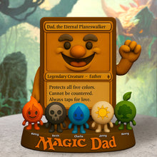 Load image into Gallery viewer, Magic Game Dad Plaque - A Legendary Gift for Dad, Customizable for Every Occasion Shaped Plaques PopCulturePrints
