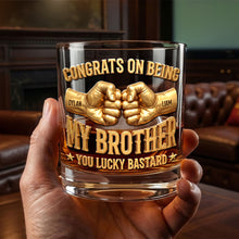Load image into Gallery viewer, Congrats on Being My Brother - Personalized Round Glass Gift for Brothers
