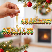 Load image into Gallery viewer, Charming Train of Joy - Personalized Christmas Acrylic Ornament Ornament PopCulturePrints
