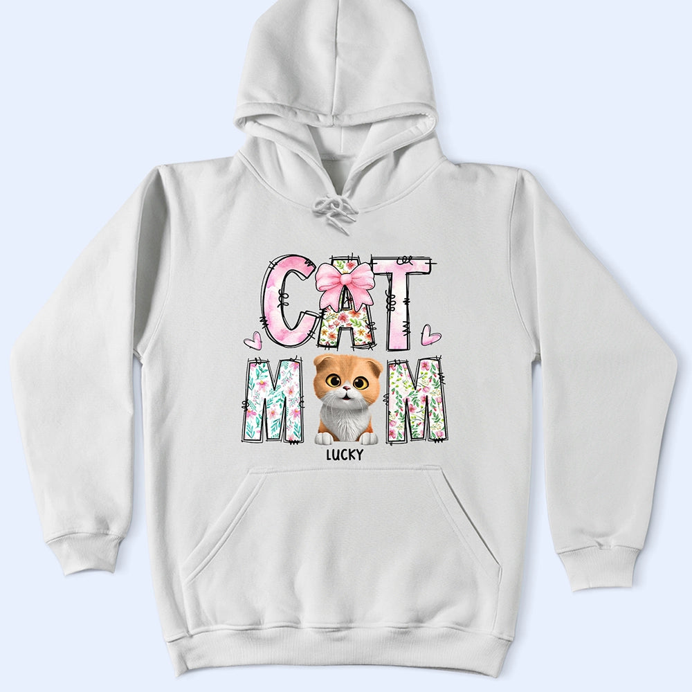 “For the Cat Moms Who Love Their Furry Friends” - Personalized T-Shirt - Gift for Mom, Grandma, Cat Lover T-shirt PopCulturePrints