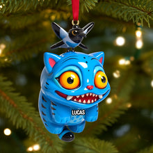 Load image into Gallery viewer, Embrace the Whimsy: Blue Mischief Cat Acrylic Ornament - Personalized Christmas Gift for Cat Lovers and Friends Ornament PopCulturePrints
