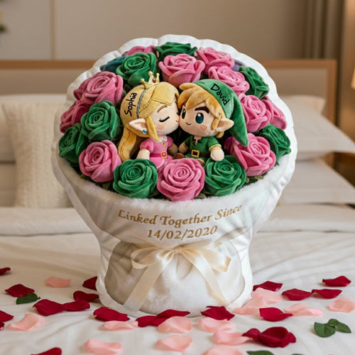 Blooming Hearts Shape Pillow - A Personalized Gift for Couples to Celebrate Love Pillow PopCulturePrints