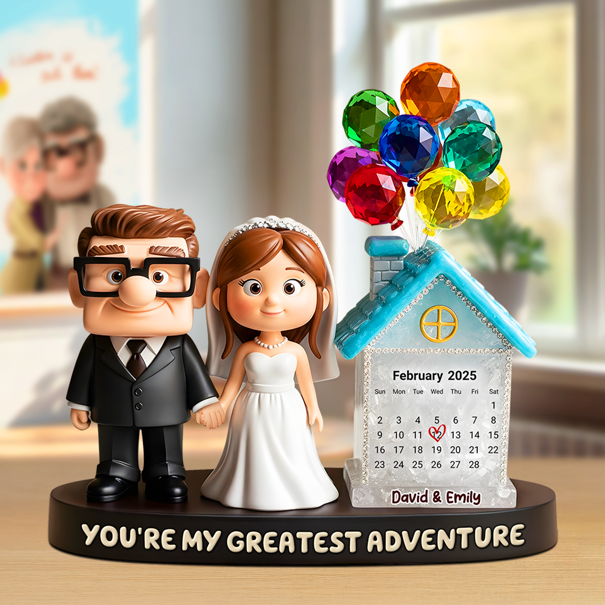 You're My Greatest Adventure - Couple Wedding Day Acrylic Plaque - Personalized Gifts for Couples Shaped Plaques PopCulturePrints