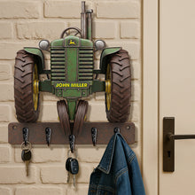 Load image into Gallery viewer, “Keep Your Keys Organized with Style” - Tractor Key Hanger, Personalized Gift for Farmers Wood Sign PopCulturePrints
