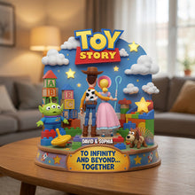 Load image into Gallery viewer, To Infinity and Beyond... Together - Personalized Toy Story Acrylic Plaque for Couples Shaped Plaques PopCulturePrints
