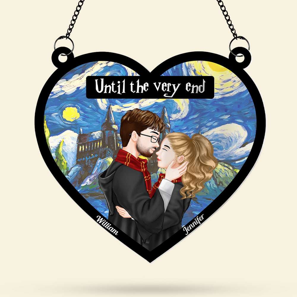 Personalized Harry Potter-Themed Couple Heart-Shaped Decoration