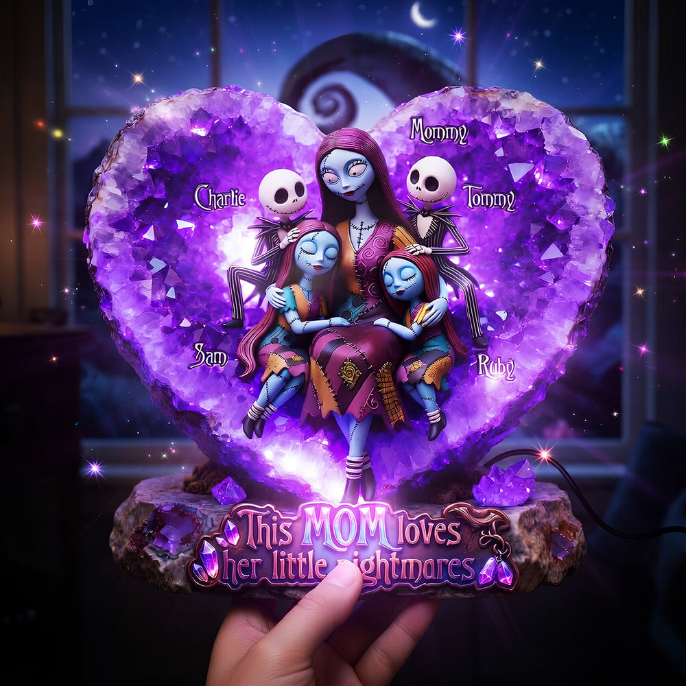 This MOM loves her little nightmares - Dark Fantasy Mom & Kids Light Box - Personalized Gift for Mom, Grandma, and Kids Light Box PopCulturePrints