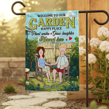 Load image into Gallery viewer, Welcome to Our Garden - Personalized Couple Garden Flag Garden Flag PopCulturePrints
