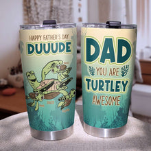Load image into Gallery viewer, Personalized Turtle Family Tumbler - Father&#39;s Day Gift Tumbler Cup PopCulturePrints

