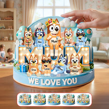 Load image into Gallery viewer, Create Cherished Memories – Personalized Mom &amp; Kids Puppy Family Plaque - Perfect Gift for Mom, Grandma, or Nanny Shaped Plaques PopCulturePrints
