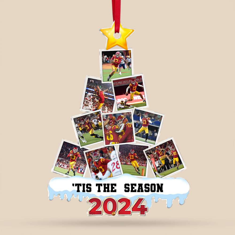 Personalized Christmas Ornament for American Football Enthusiasts Ornament PopCulturePrints