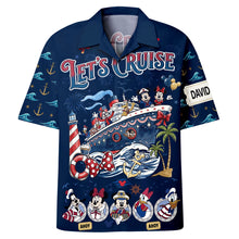 Load image into Gallery viewer, Ahoy, Let's Cruise! Personalized Fun Cruise Squad Hawaiian Shirt - Ideal Gift for Cruise Lovers and Friends
