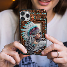 Load image into Gallery viewer, Embrace the Spirit - Personalized Owl Boho Girl Phone Case Phone Case PopCulturePrints
