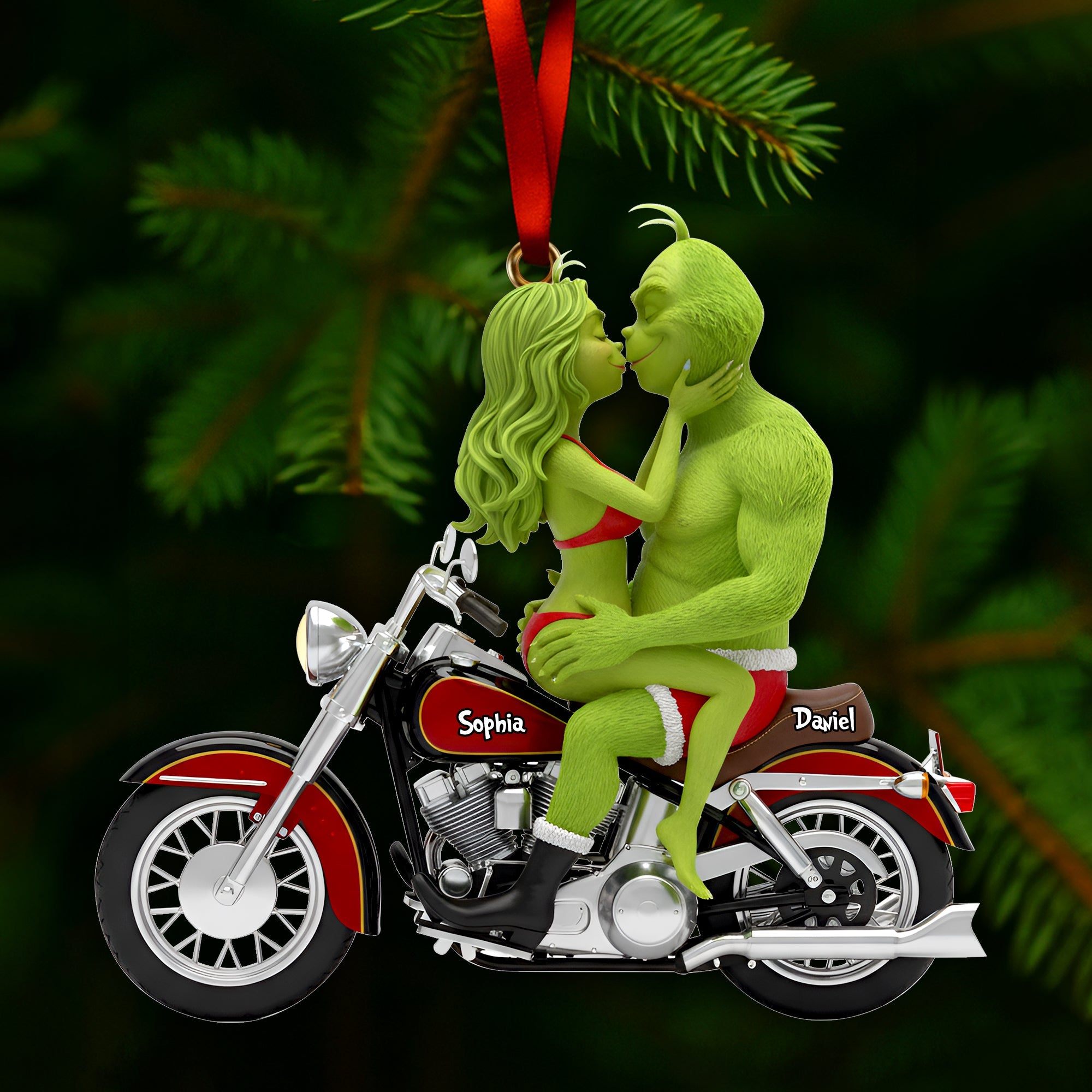 Love on the Road: Couple's Ride Together Ornament - Customizable Gift for Couples Ornament PopCulturePrints